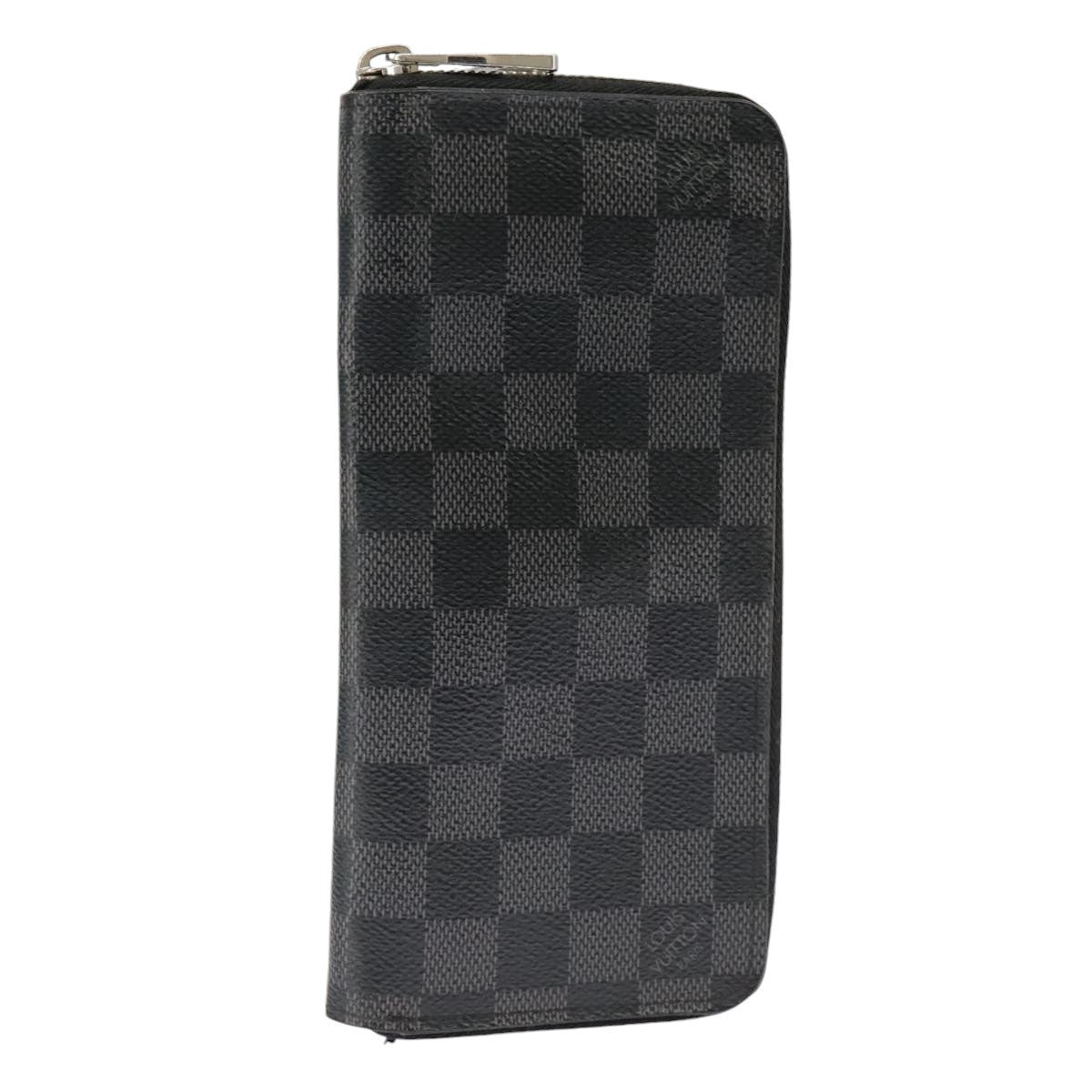 Louis Vuitton Zippy Wallet Vertical Damier Graphite Gray Canvas Wallets Accessory (Authentic Pre-Loved)