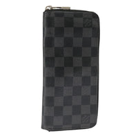 Louis Vuitton Zippy Wallet Vertical Damier Graphite Gray Canvas Wallets Accessory (Authentic Pre-Loved)