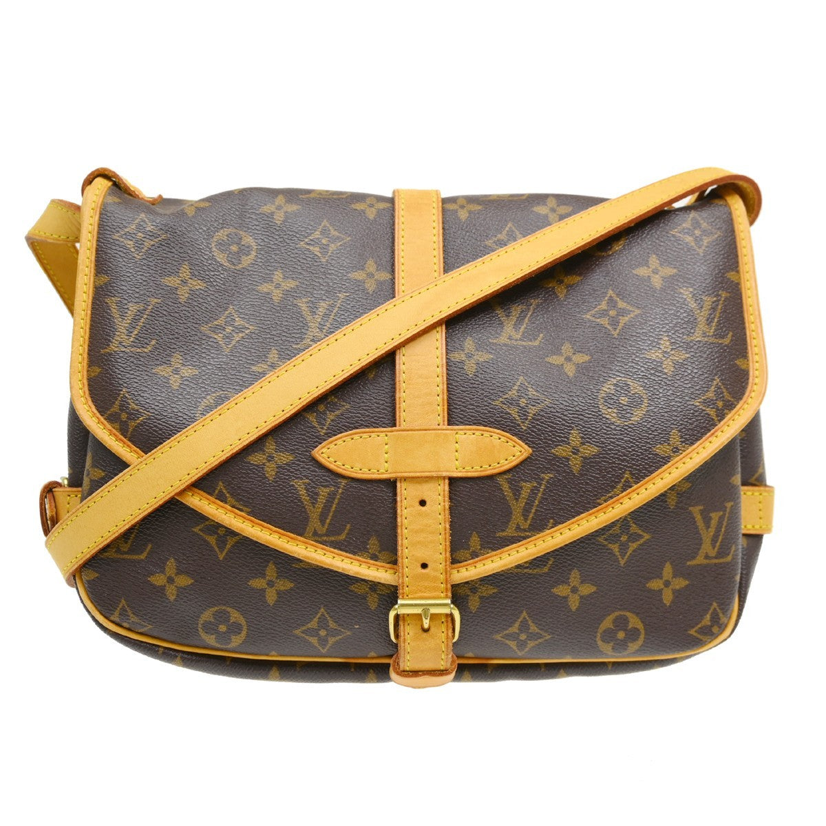 Louis Vuitton Louis Vuitton Saumur Handbag Monogram Canvas Brown Canvas Shoulder Bag Bag (Pre-Loved)