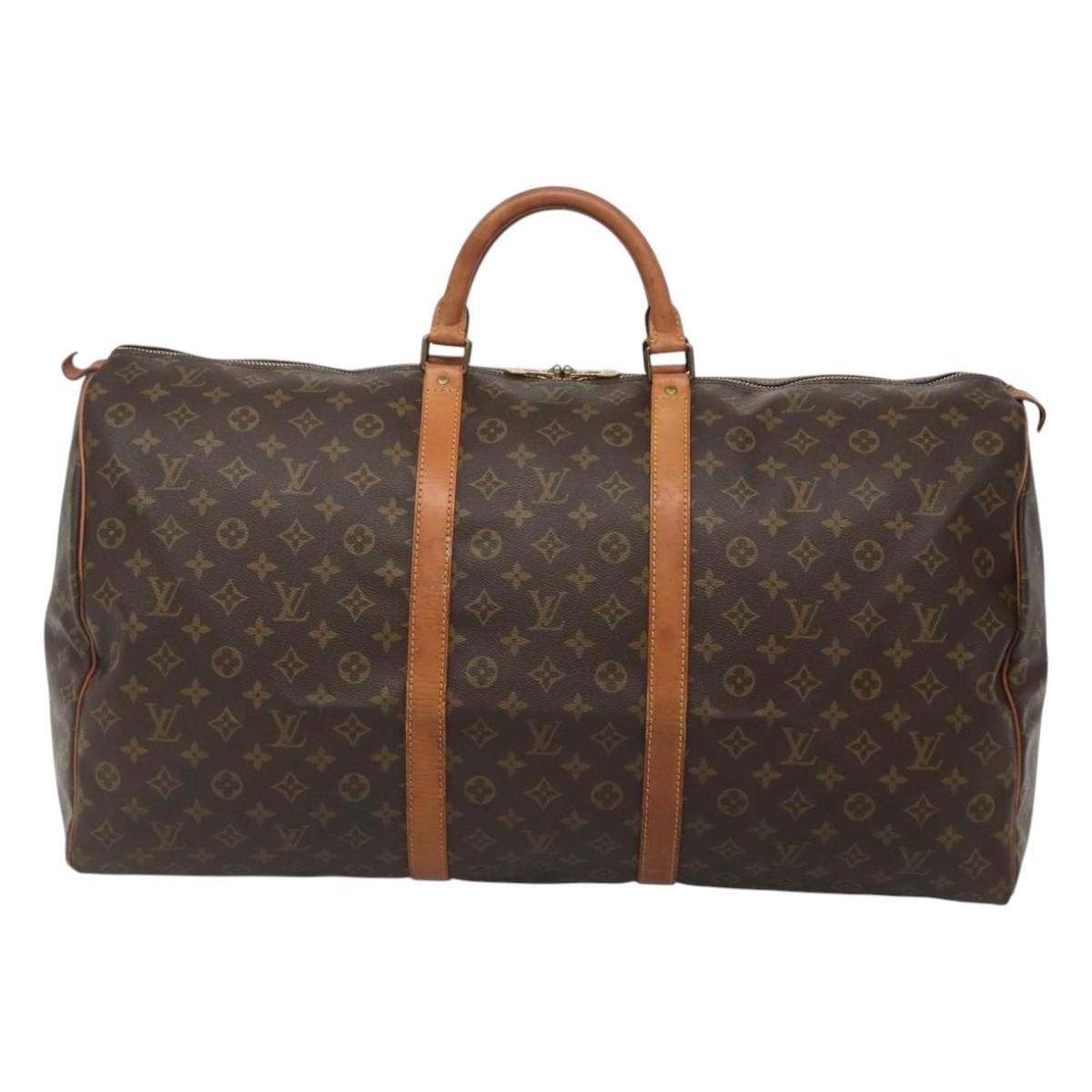 Louis Vuitton Keepall Bag Monogram Canvas Brown Canvas Travel Bag Bag (Pre-Loved)