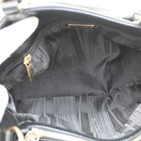 Salvatore Ferragamo Gancini Tote Leather Black Leather Tote Bag Bag (Authentic Pre-Loved)