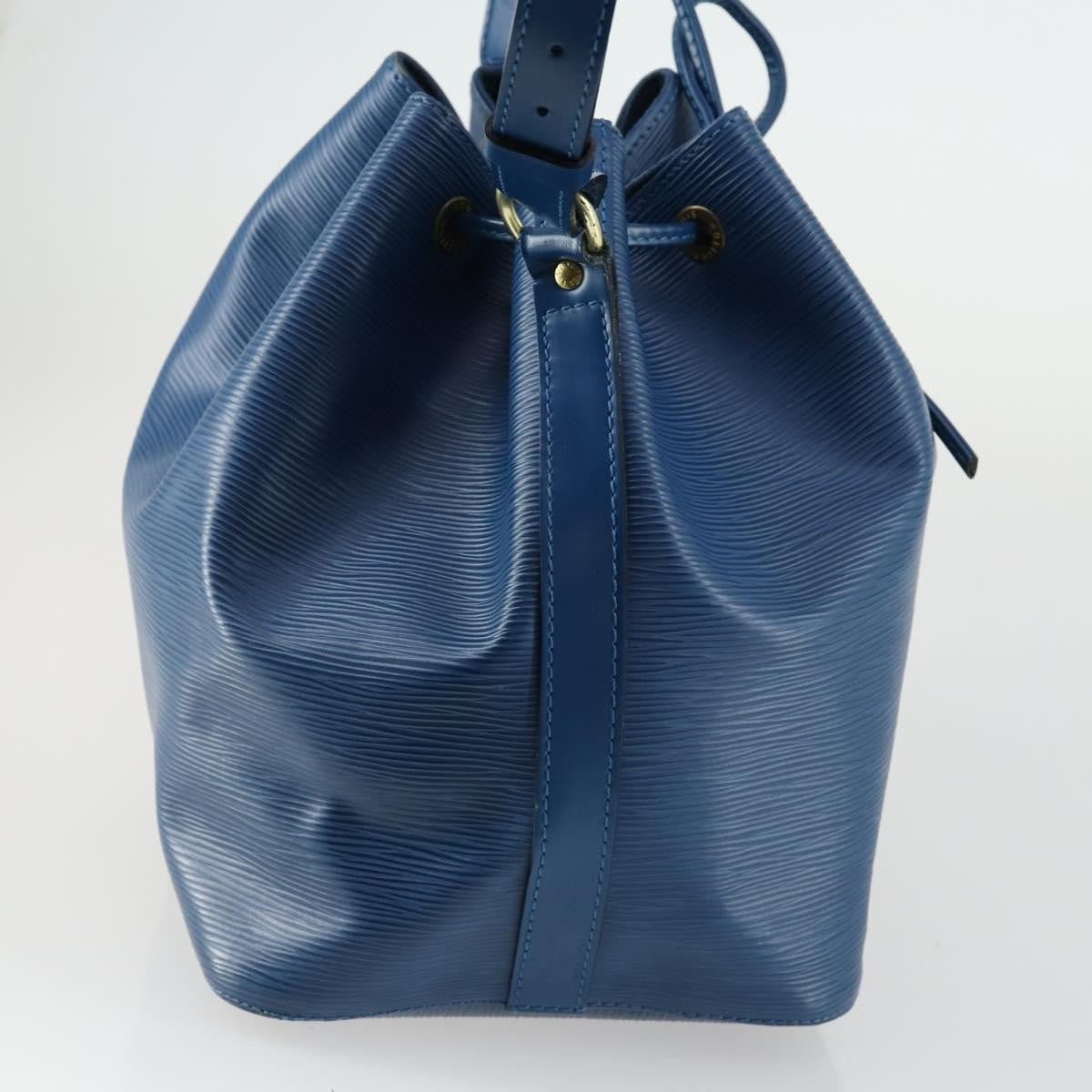Louis Vuitton Petit Noe Handbag Epi Leather Blue Leather Shoulder Bag Bag (Pre-Loved)