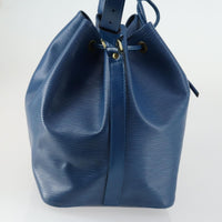 Louis Vuitton Petit Noe Handbag Epi Leather Blue Leather Shoulder Bag Bag (Pre-Loved)
