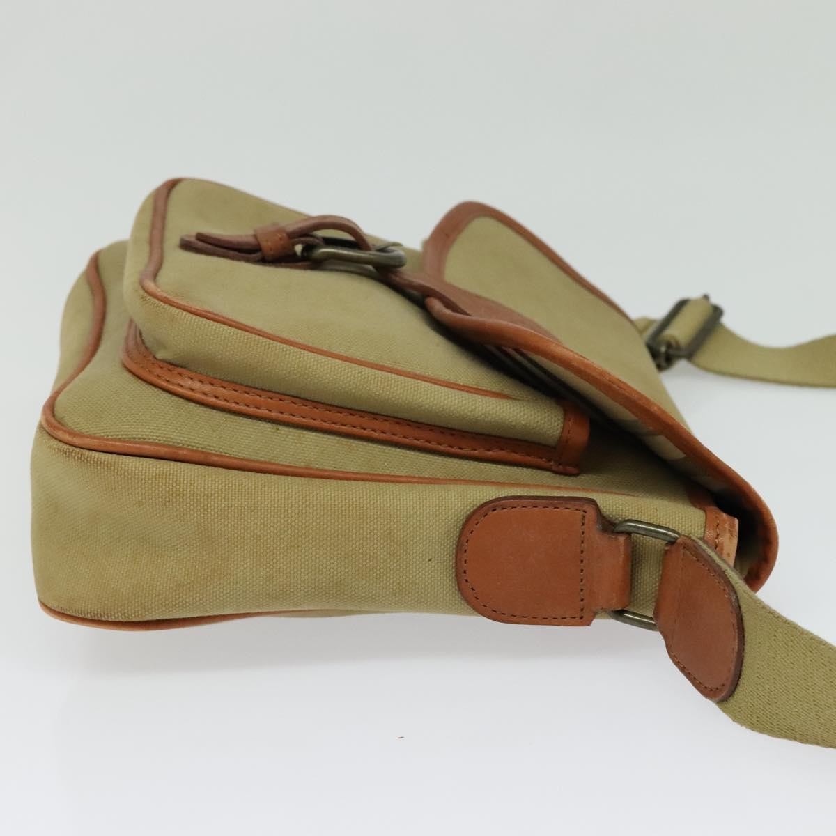Burberry Front Pocket Messenger Bag Canvas Beige Canvas Shoulder Bag Bag (Authentic Pre-Loved)