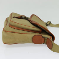 Burberry Front Pocket Messenger Bag Canvas Beige Canvas Shoulder Bag Bag (Authentic Pre-Loved)