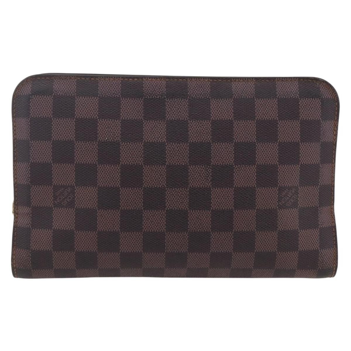 Louis Vuitton Pochette Saint Louis Damier Brown Canvas Clutche & Pouche Bag (Authentic Pre-Loved)
