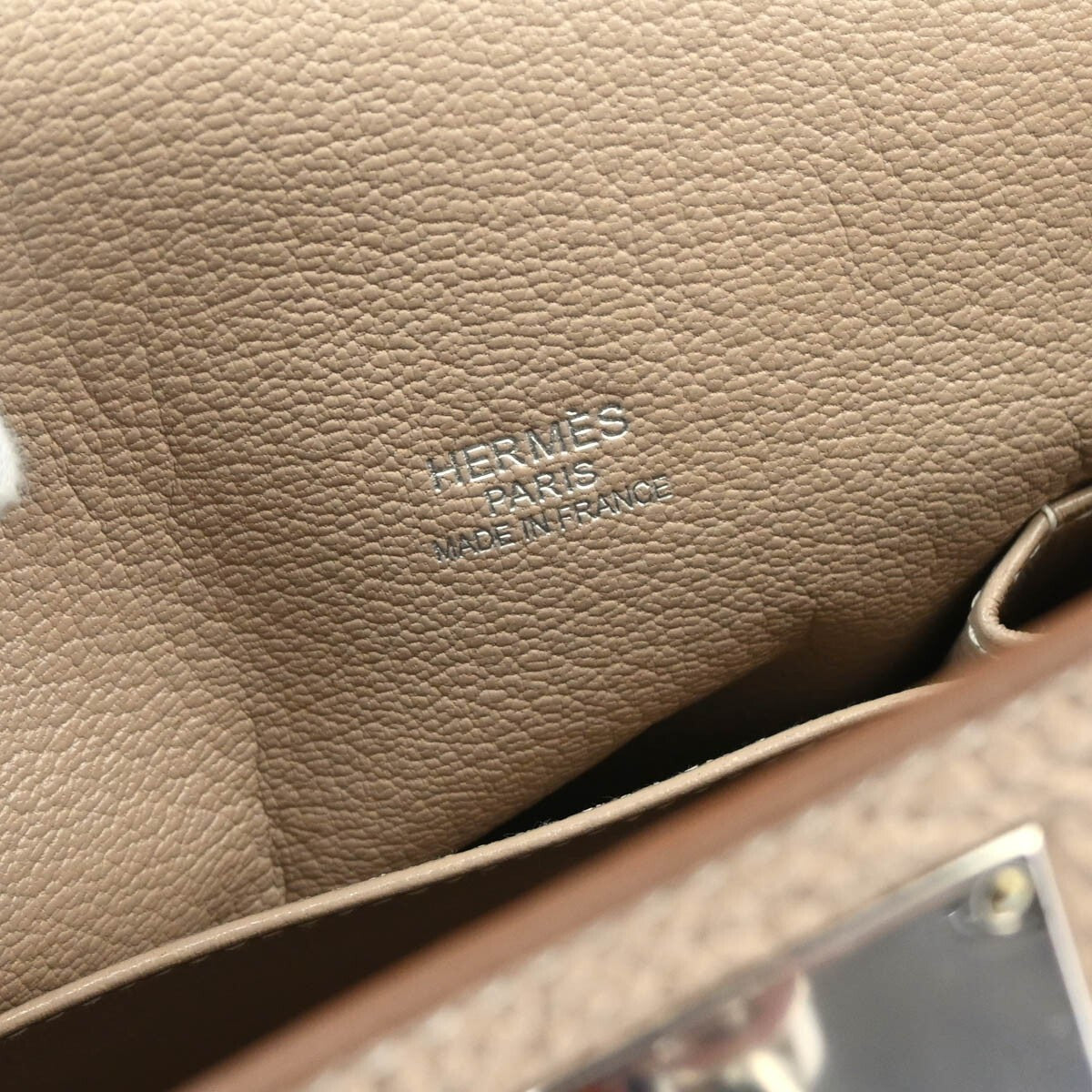 Hermes Jypsiere Bag Clemence Beige Leather Shoulder Bag Bag (Pre-Loved)