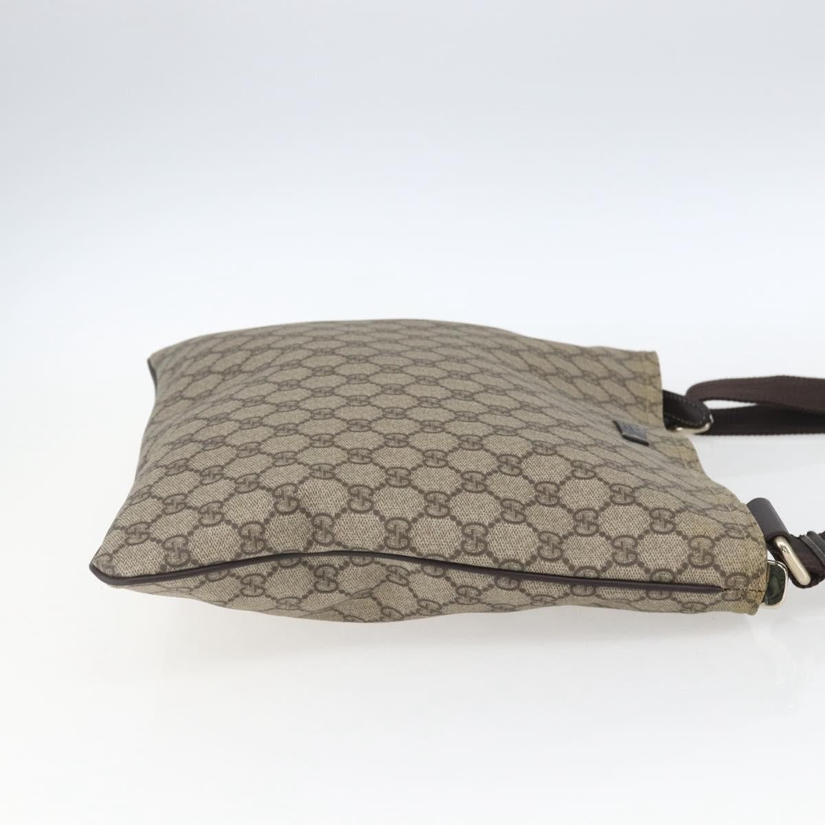 Gucci Zip Top Messenger Bag Gg Coated Canvas Beige Canvas Shoulder Bag Bag (Authentic Pre-Loved)