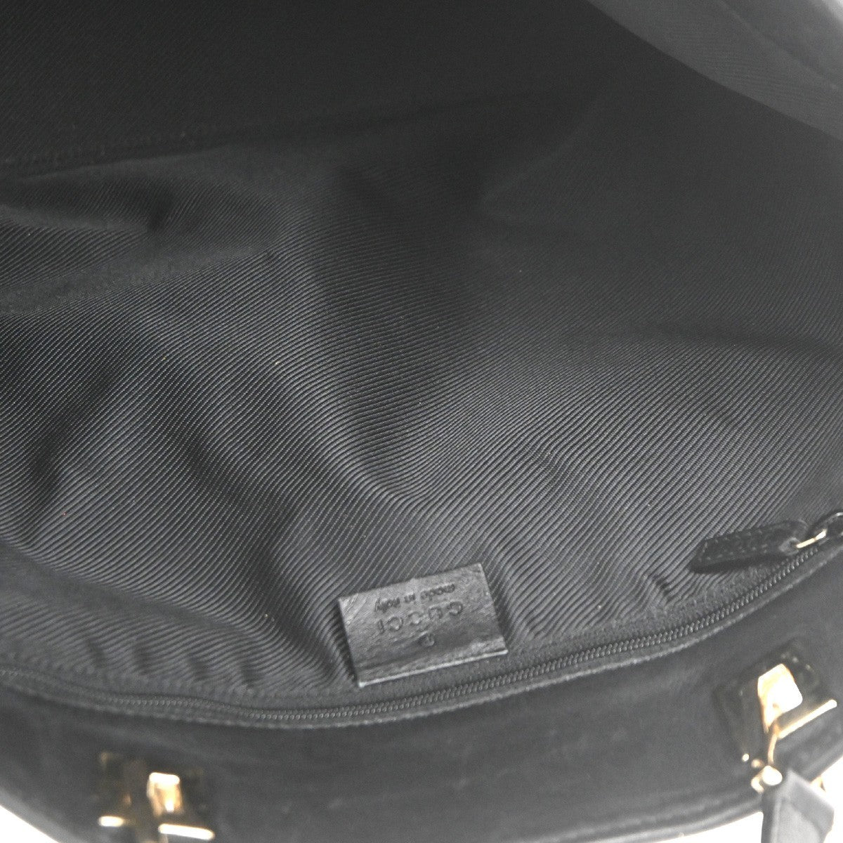 Gucci Vintage Bucket Shopping Tote Gg Canvas Black Canvas Tote Bag Bag (Authentic Pre-Loved)