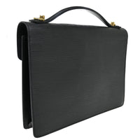 Louis Vuitton Monceau Handbag Epi Leather Black Leather Handbag (Authentic Pre-Loved)