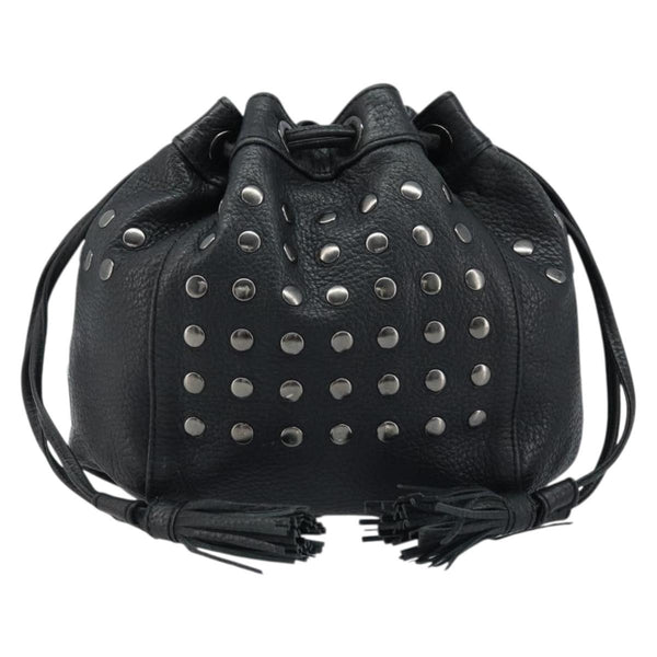 Burberry Blue Label Shoulder Bag Leather Black Leather Shoulder