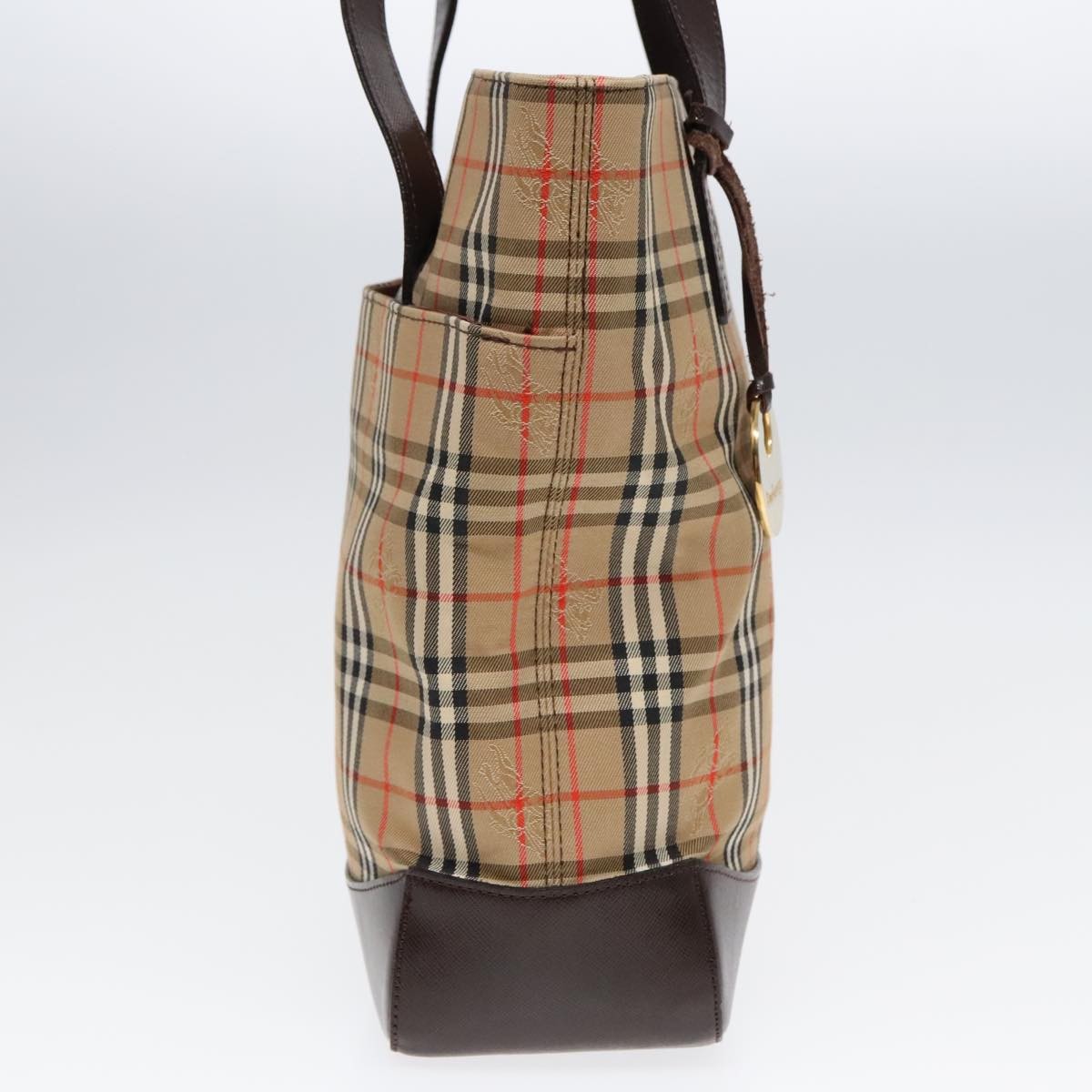 Burberry Nova Check Tote Canvas And Leather Beige Canvas Tote Bag Bag (Authentic Pre-Loved)