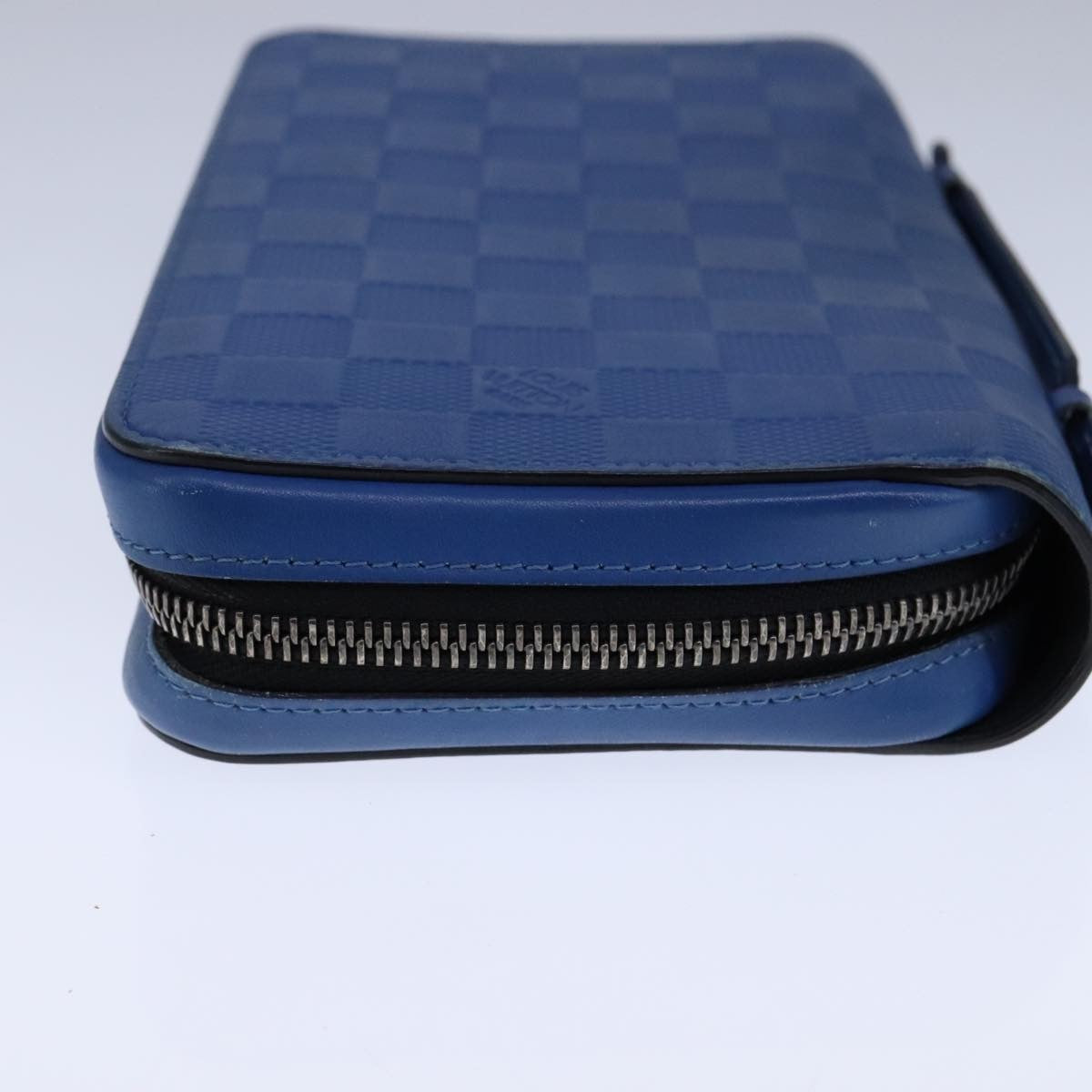 Louis Vuitton Organiser Atholl Leather Blue Leather Wallets Accessory (Authentic Pre-Loved)
