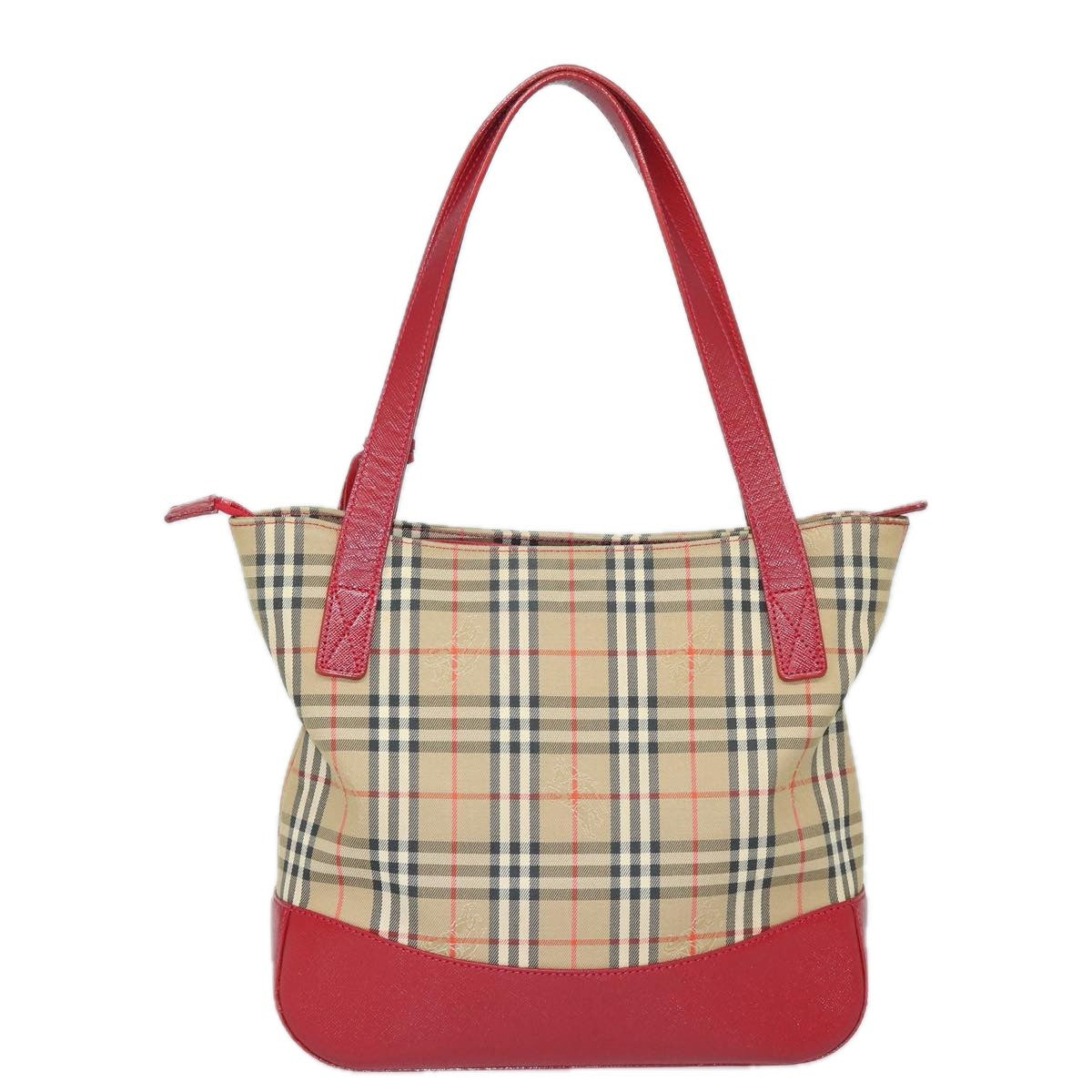Burberry Nova Check Tote Canvas And Leather Beige Canvas Tote Bag Bag (Pre-Loved)