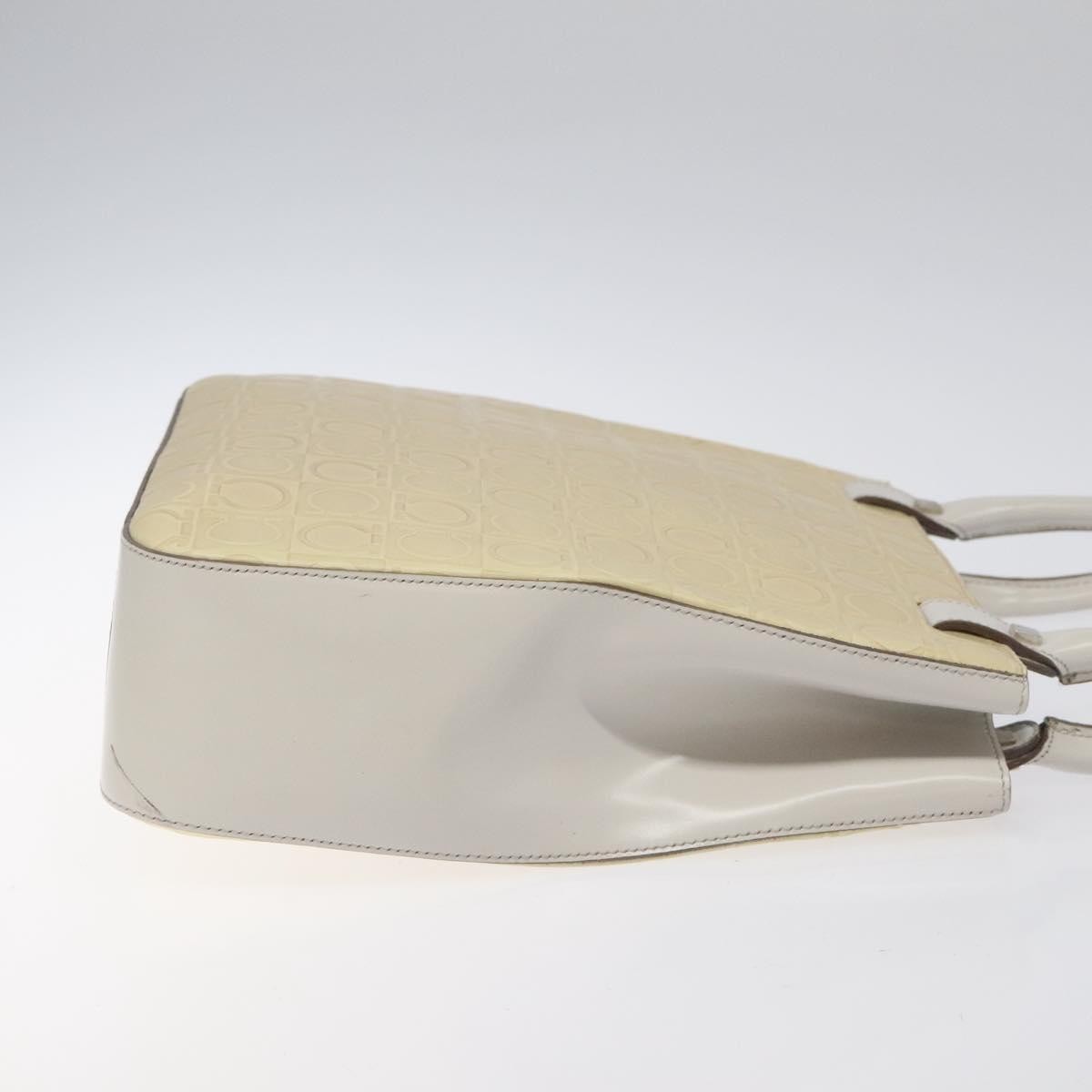 Salvatore Ferragamo Gancini Shoulder Bag Leather Beige Leather Shoulder Bag Bag (Pre-Loved)