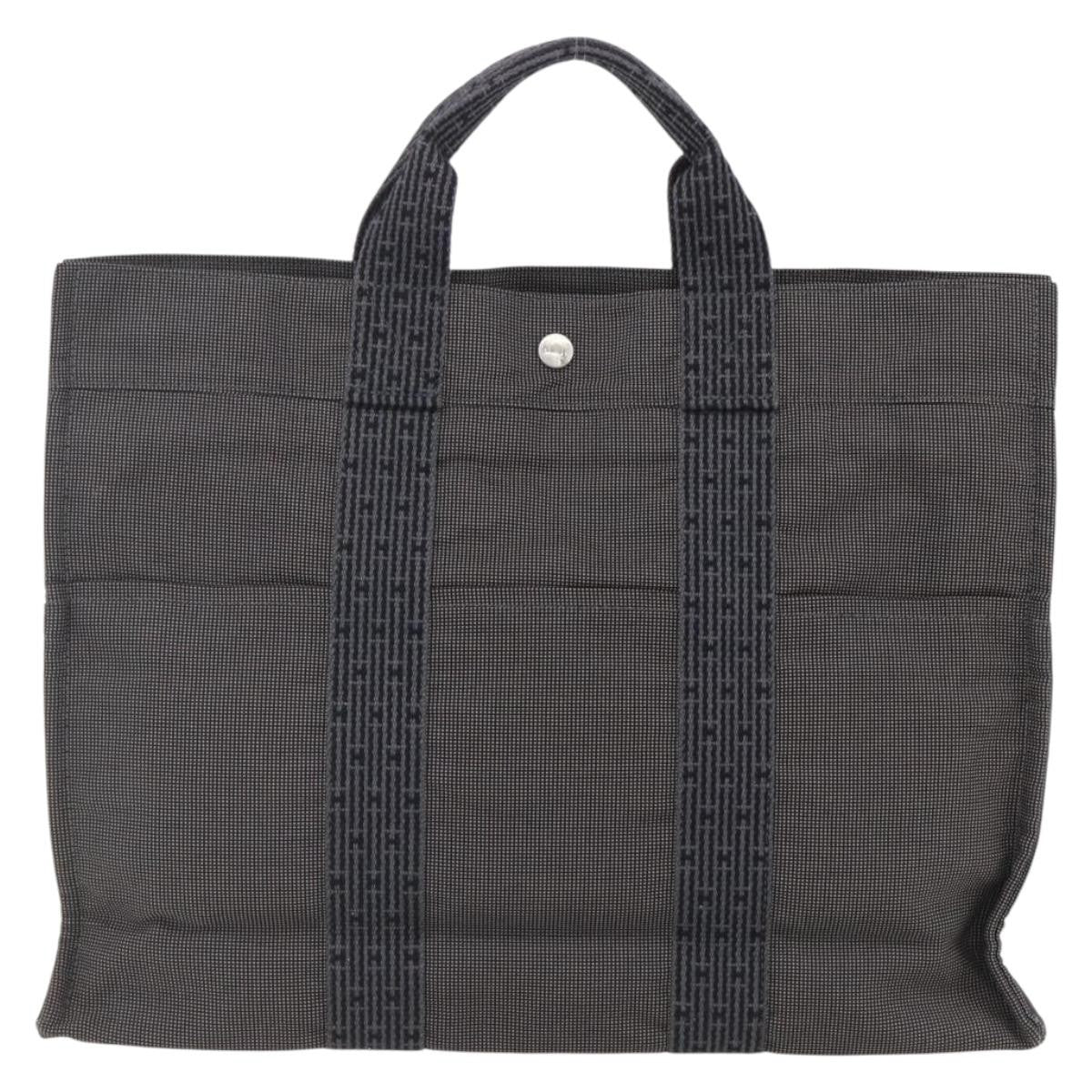 Hermes Fourre-Tout Herline Canvas Gray Canvas Tote Bag Bag (Authentic Pre-Loved)