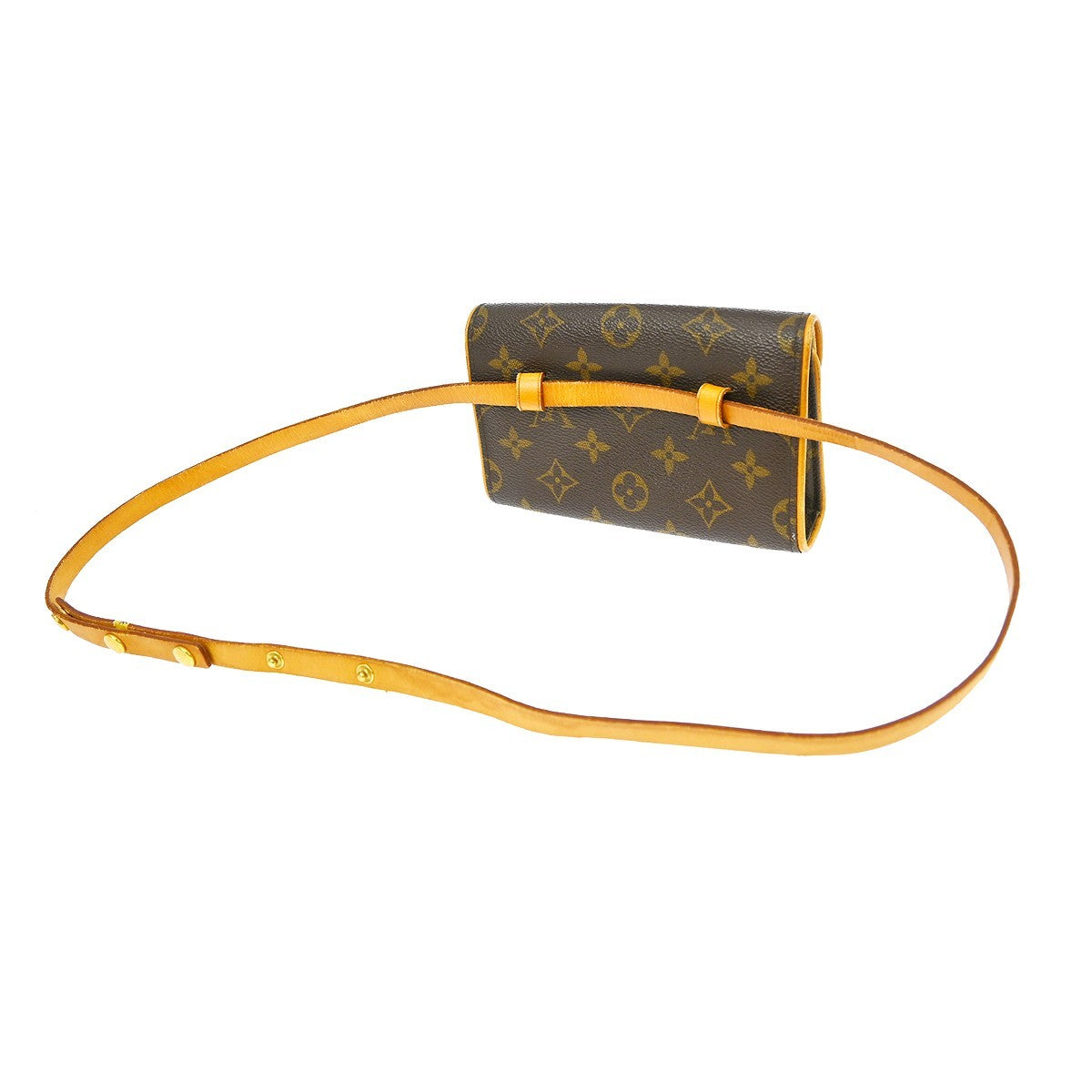 Louis Vuitton Florentine Waist Bag Monogram Canvas Brown Canvas Clutche & Pouche Bag (Authentic Pre-Loved)