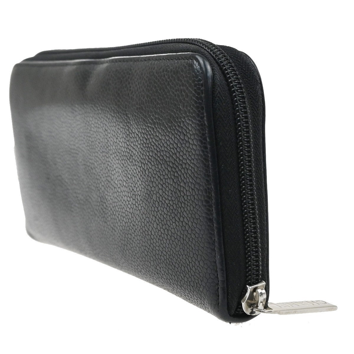 Chanel Cc Zip Around Wallet Leather Black Leather Wallets Accessory (Authentic Pre-Loved)