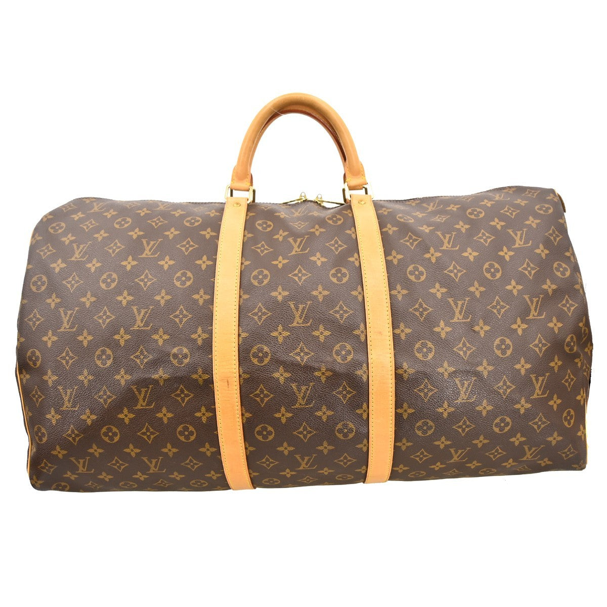 Louis Vuitton Keepall Bag Monogram Canvas Brown Canvas Travel Bag Bag (Pre-Loved)