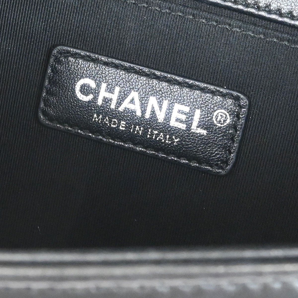 Chanel Boy Flap Bag Sequin Quilted Calfskin Black Leather Shoulder Bag Bag (Authentic Pre-Loved)