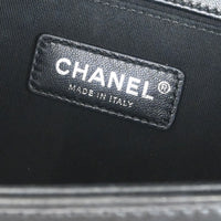 Chanel Boy Flap Bag Sequin Quilted Calfskin Black Leather Shoulder Bag Bag (Authentic Pre-Loved)