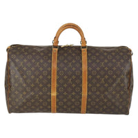 Louis Vuitton Keepall Bag Monogram Canvas Brown Canvas Travel Bag Bag (Authentic Pre-Loved)