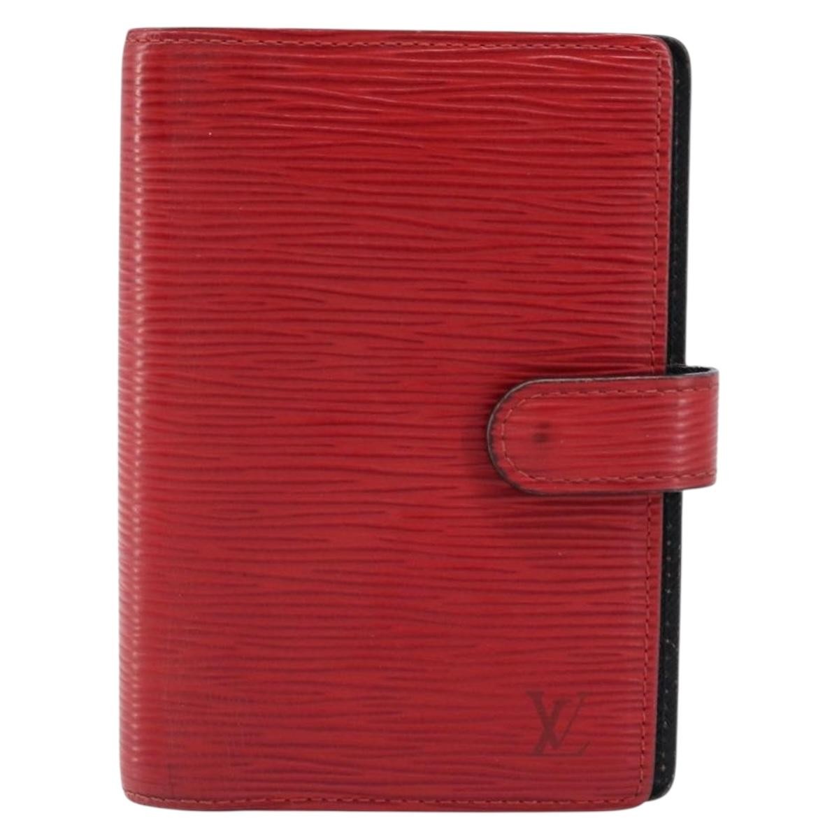 Louis Vuitton Agenda Cover Epi Leather Red Leather Wallets Accessory (Authentic Pre-Loved)