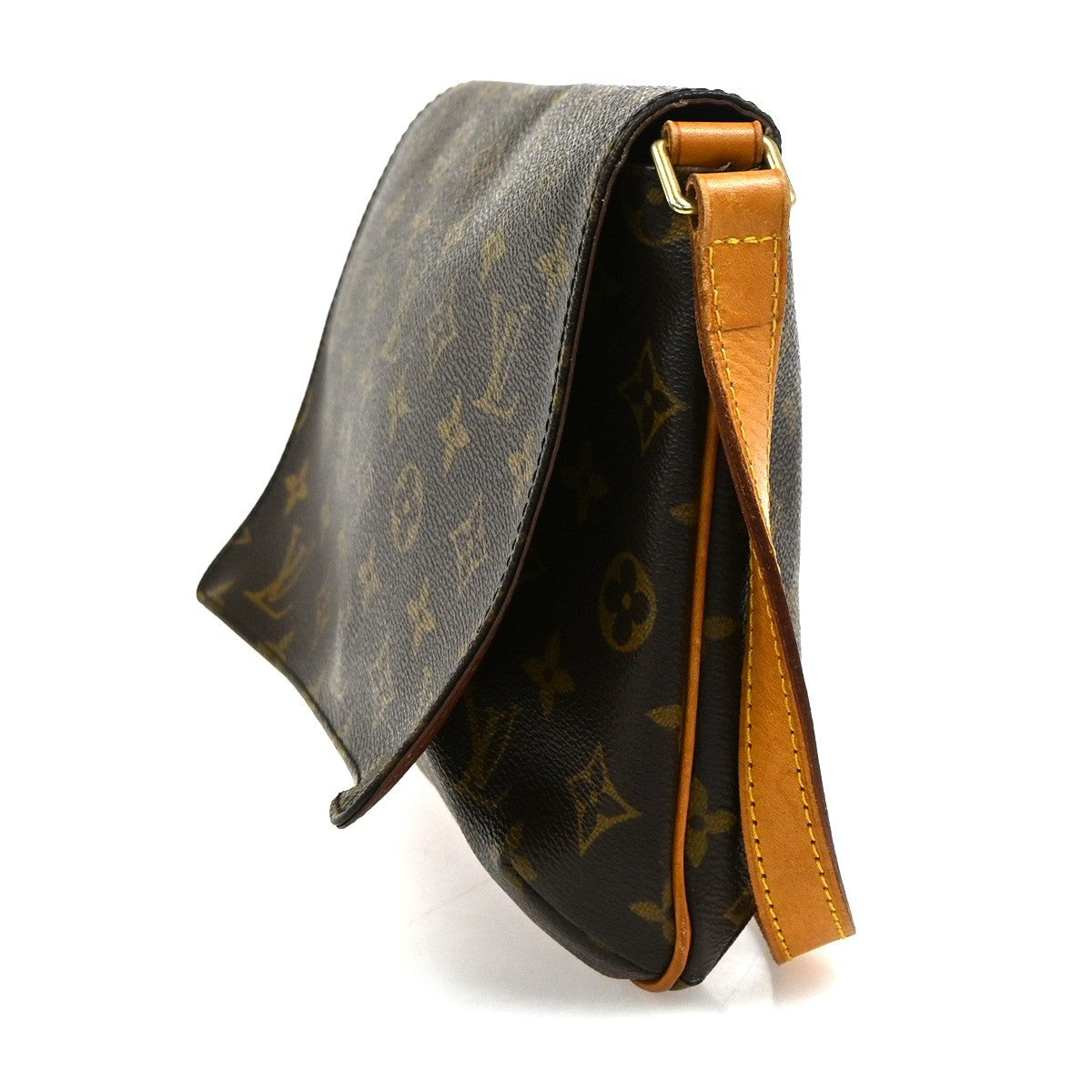 Louis Vuitton Musette Tango Handbag Monogram Canvas Brown Canvas Shoulder Bag Bag (Authentic Pre-Loved)