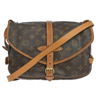 Louis Vuitton Louis Vuitton Saumur Handbag Monogram Canvas Brown Canvas Shoulder Bag Bag (Authentic Pre-Loved)