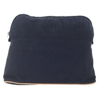 Hermes Bolide Travel Pouch Canvas Navy Canvas Clutche & Pouche Bag (Pre-Loved)