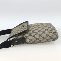 Gucci Flap Messenger Gg Coated Canvas Navy Canvas Shoulder Bag Bag (Authentic Pre-Loved)