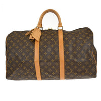 Louis Vuitton Louis Vuitton Keepall Bag Monogram Canvas Brown Canvas Travel Bag Bag (Pre-Loved)