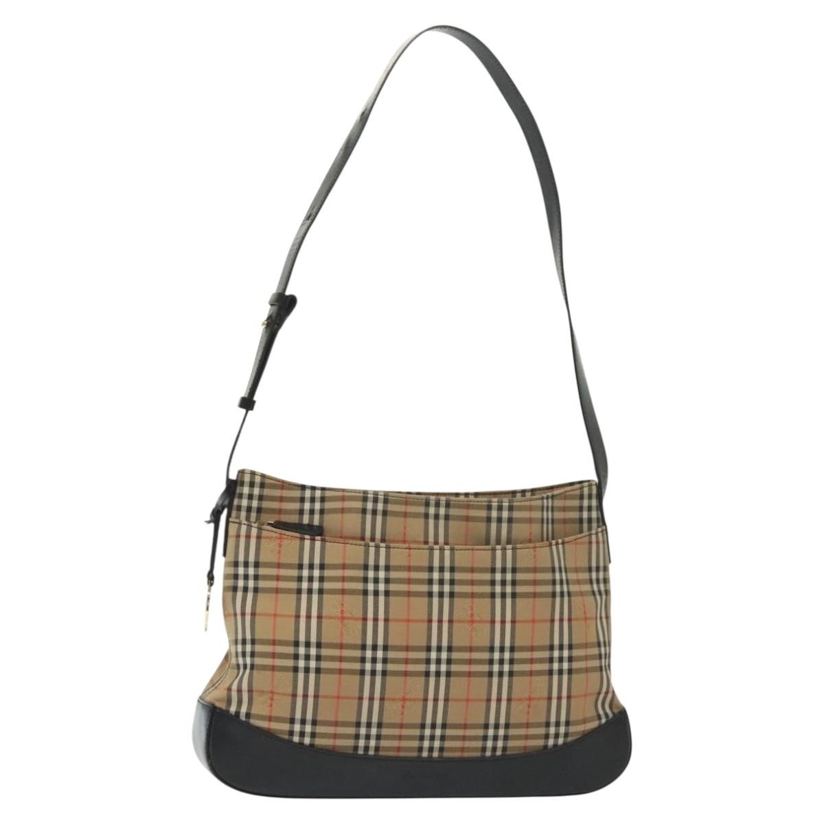 Burberry Burberry Shoulder Bag Nova Check Canvas Beige Canvas Bag (Pre-Loved)