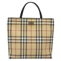 Burberry Nova Check Tote Canvas Check Pattern Beige Canvas Tote Bag Bag (Authentic Pre-Loved)