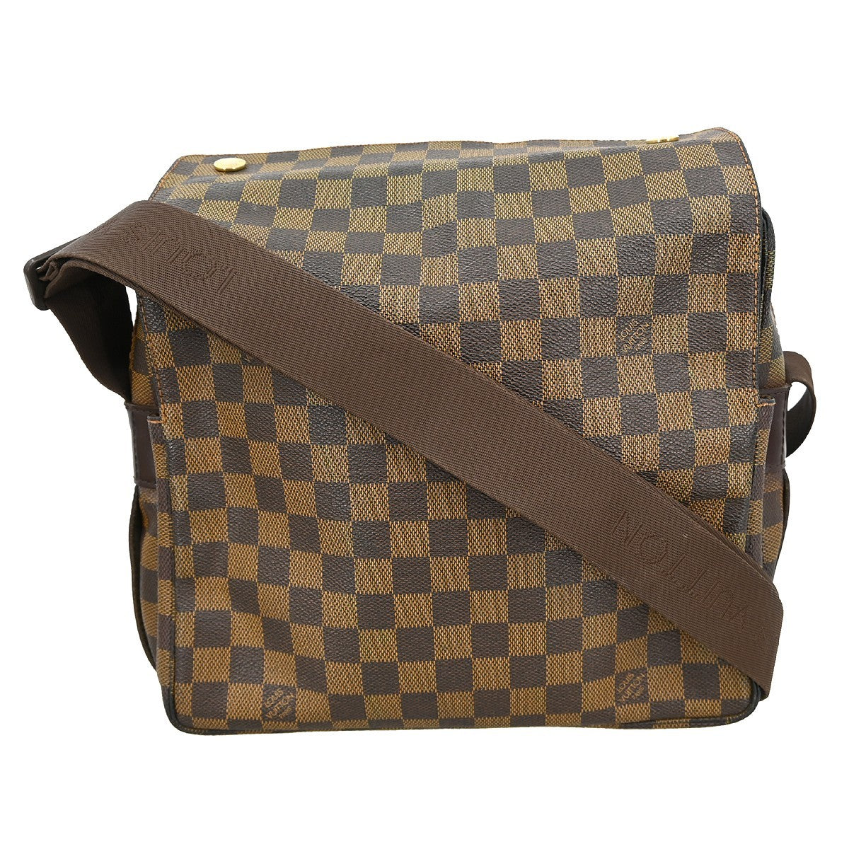 Louis Vuitton Naviglio Handbag Damier Brown Canvas Shoulder Bag Bag (Pre-Loved)