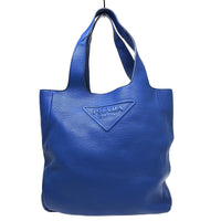 Prada Flou Dynamique Open Tote Vitello Daino Blue Leather Tote Bag Bag (Pre-Loved)