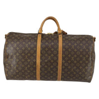Louis Vuitton Keepall Bandouliere Bag Monogram Canvas Brown Canvas Travel Bag Bag (Authentic Pre-Loved)