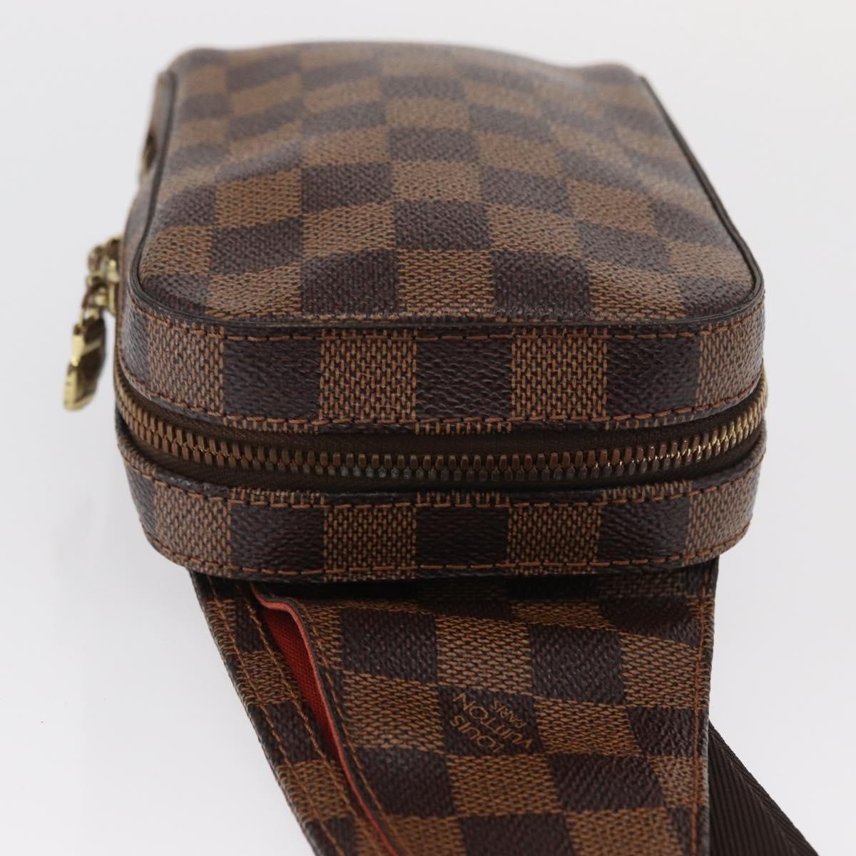 Louis Vuitton Geronimos Waist Bag Damier Brown Canvas Clutche & Pouche Bag (Pre-Loved)
