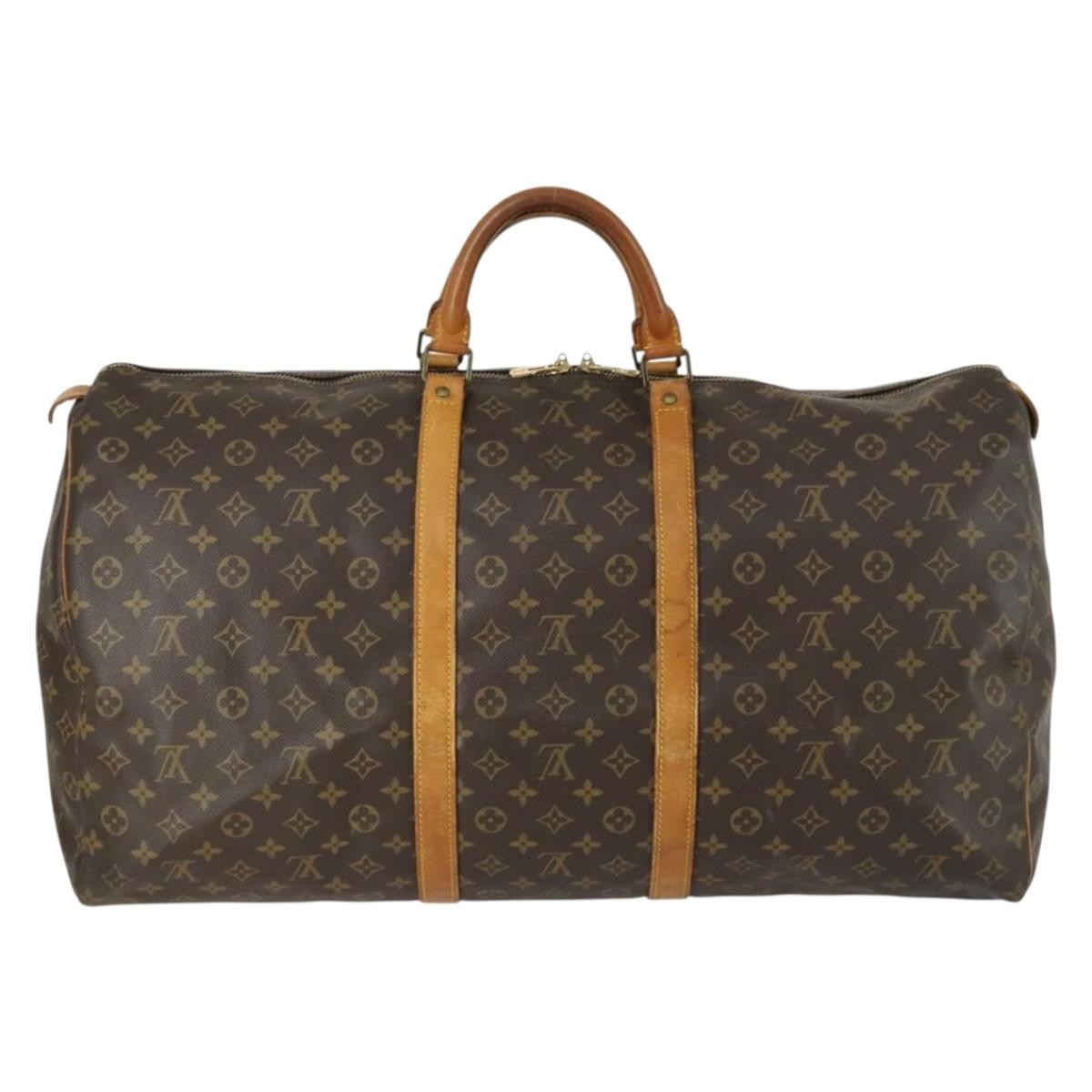 Louis Vuitton Keepall Bag Monogram Canvas Brown Canvas Travel Bag Bag (Pre-Loved)