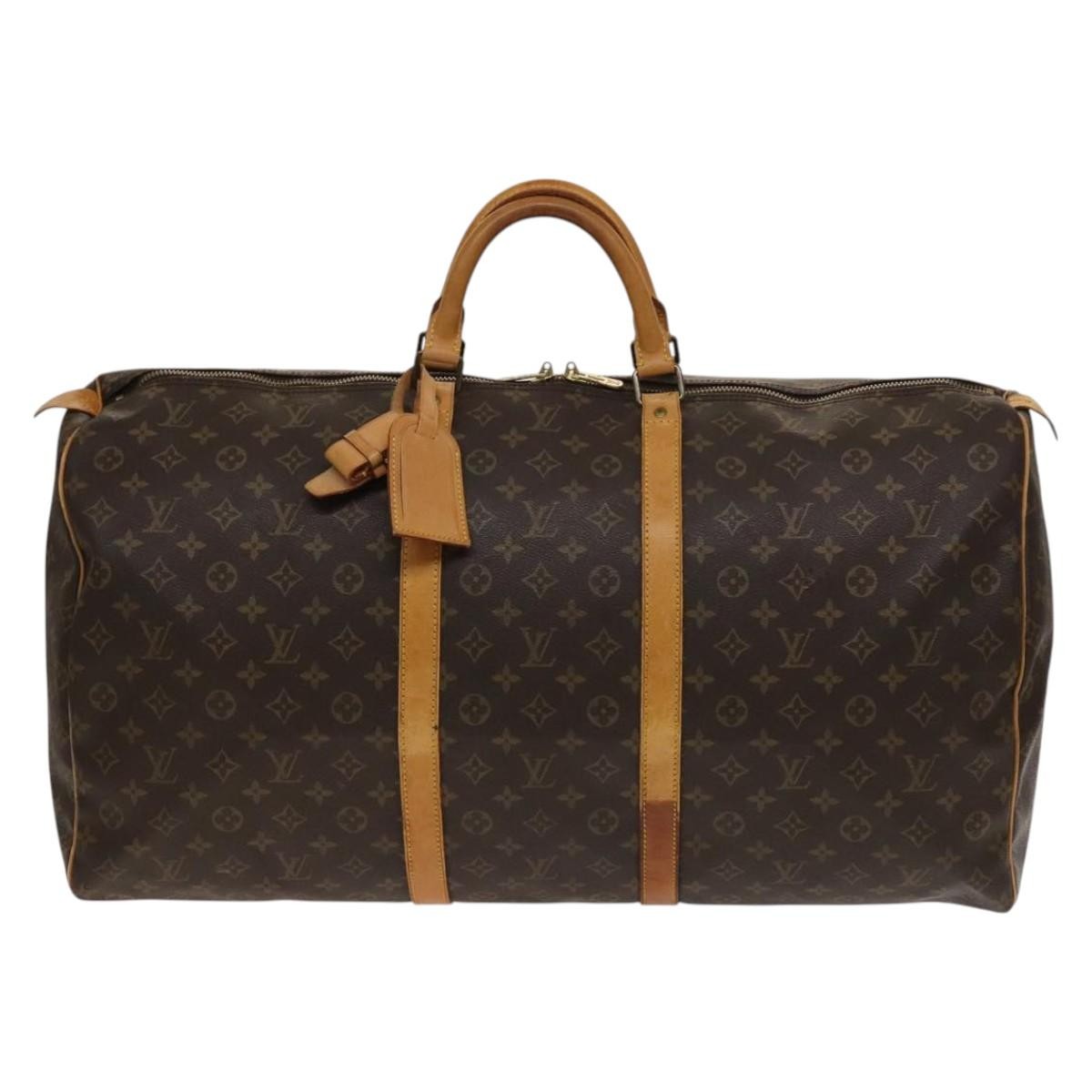 Louis Vuitton Keepall Bag Monogram Canvas Brown Canvas Travel Bag Bag (Authentic Pre-Loved)