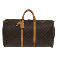 Louis Vuitton Keepall Bag Monogram Canvas Brown Canvas Travel Bag Bag (Authentic Pre-Loved)