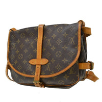 Louis Vuitton Louis Vuitton Saumur Handbag Monogram Canvas Brown Canvas Shoulder Bag Bag (Authentic Pre-Loved)