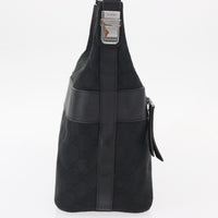 Gucci Vintage Shoulder Bag Gg Canvas And Leather Black Canvas Shoulder Bag Bag (Authentic Pre-Loved)