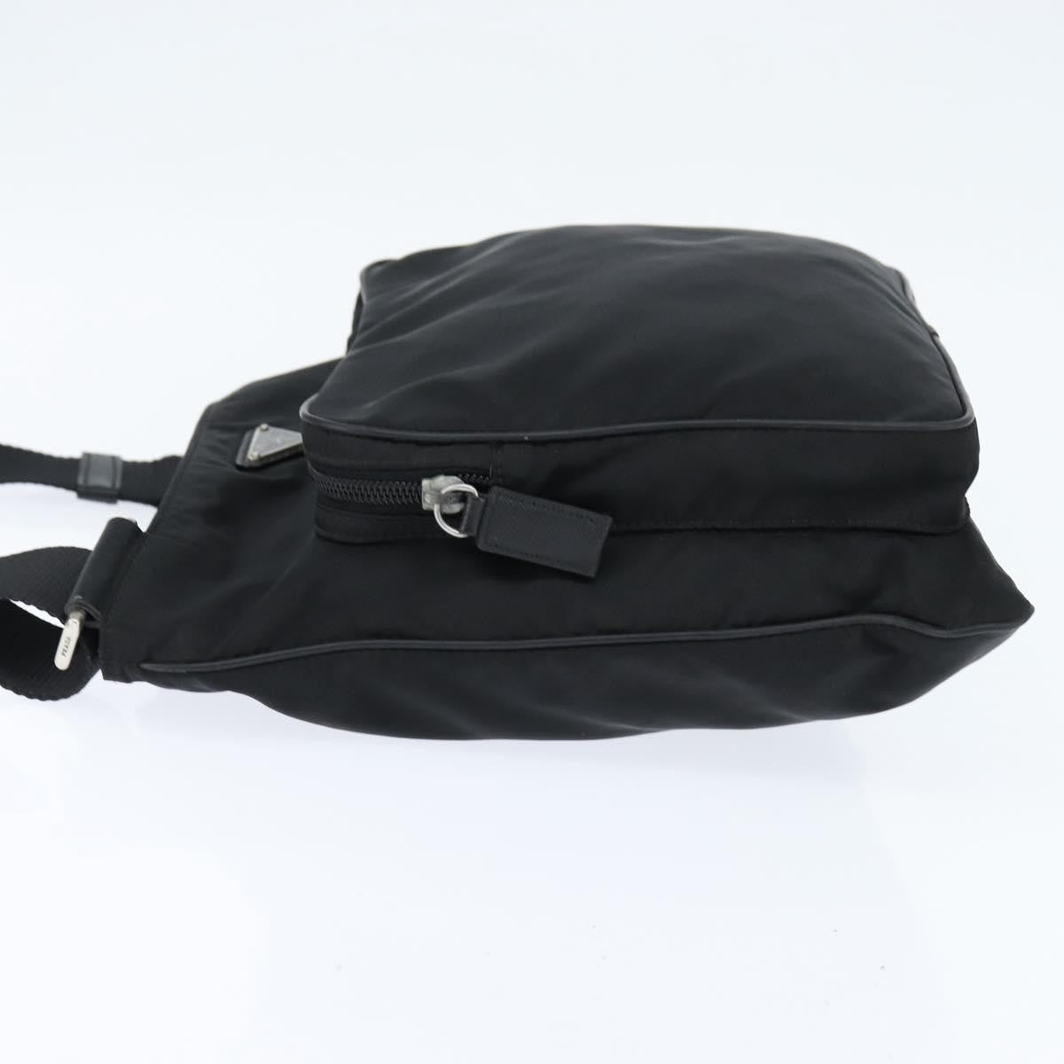 Prada Front Pocket Messenger Bag Tessuto Black Nylon Shoulder Bag Bag (Authentic Pre-Loved)