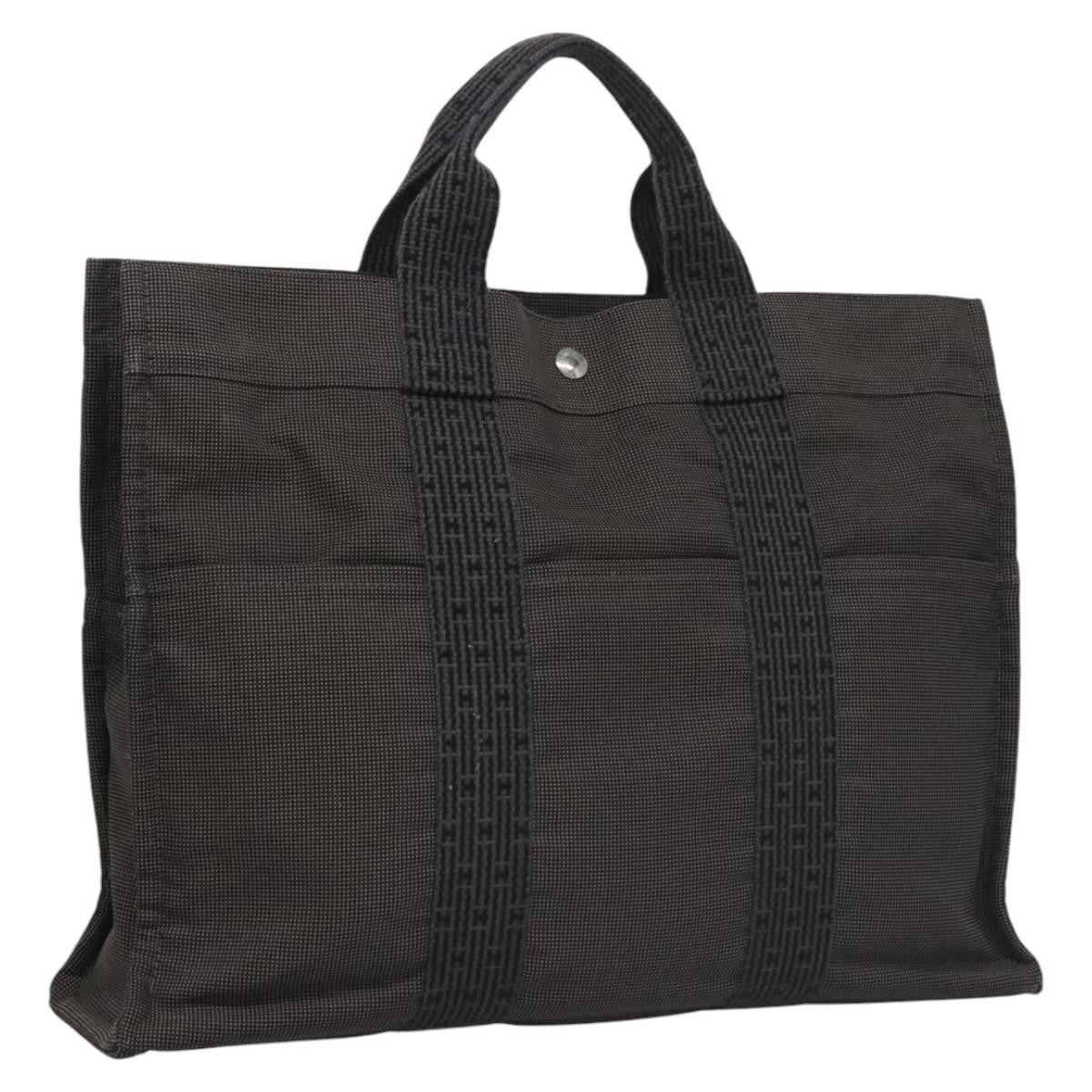 Hermes Fourre-Tout Herline Canvas Gray Canvas Tote Bag Bag (Authentic Pre-Loved)