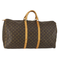 Louis Vuitton Keepall Bag Monogram Canvas Brown Canvas Travel Bag Bag (Authentic Pre-Loved)