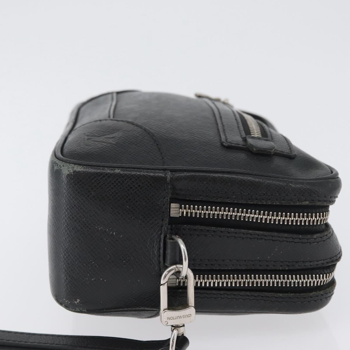 Louis Vuitton Pavel Handbag Taiga Leather Black Leather Clutche & Pouche Bag (Pre-Loved)