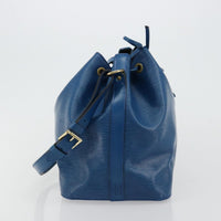 Louis Vuitton Petit Noe Handbag Epi Leather Blue Leather Shoulder Bag Bag (Pre-Loved)