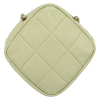 Chanel Diamond Chain Crossbody Bag Quilted Lambskin Green Leather Shoulder Bag Bag (Pre-Loved)