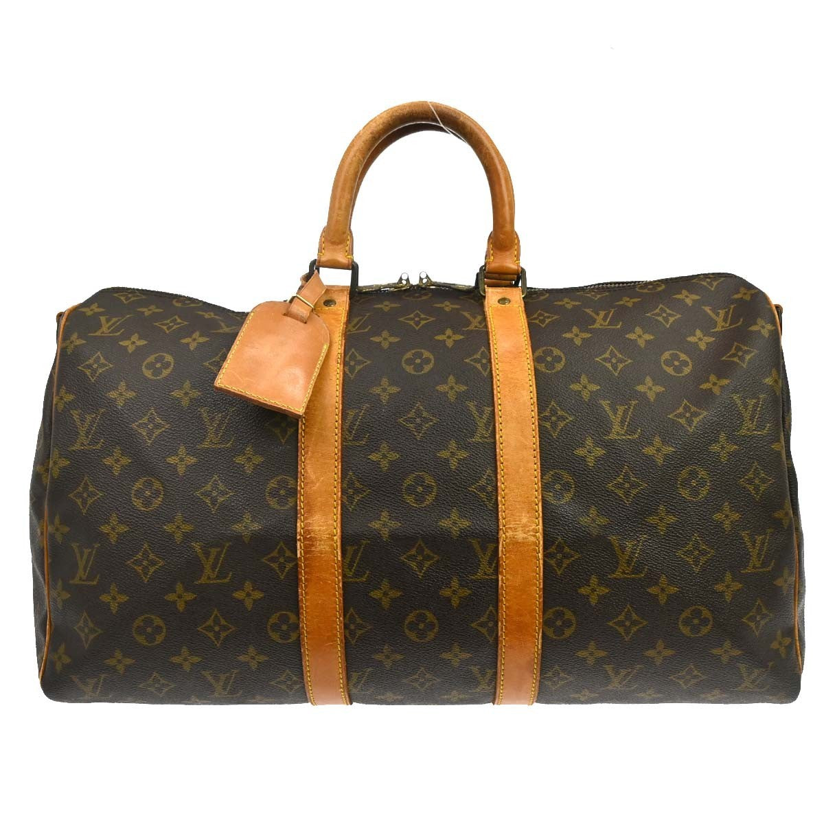 Louis Vuitton Keepall Bandouliere Bag Monogram Canvas Brown Canvas Travel Bag Bag (Authentic Pre-Loved)